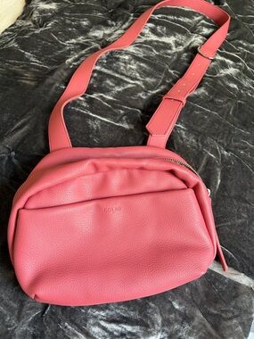 Co Lab Pink Pebbled Vegan Leather Crossbody Belt Bag